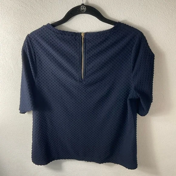 Chico’s Blue Textured Top Shirt Sz 0(S) - Picture 3 of 4